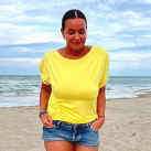 Žluté tričko s nabíráním