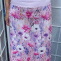 Dlouhá sukně - květy na růžové (bavlna)
