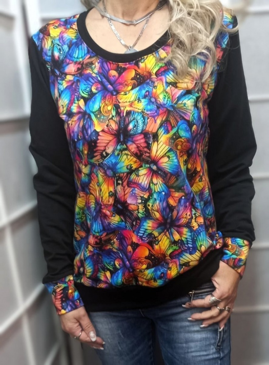 Mikina - motýli, velikost 2XL  ~ SLEVA ~