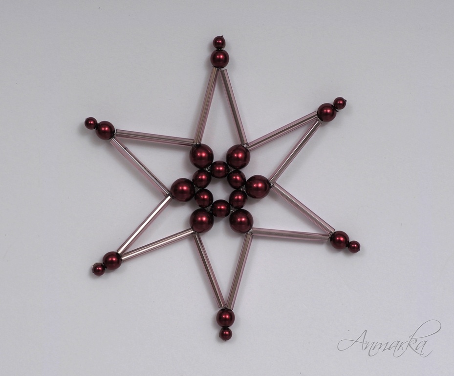 hvězdička fialovo-vínová