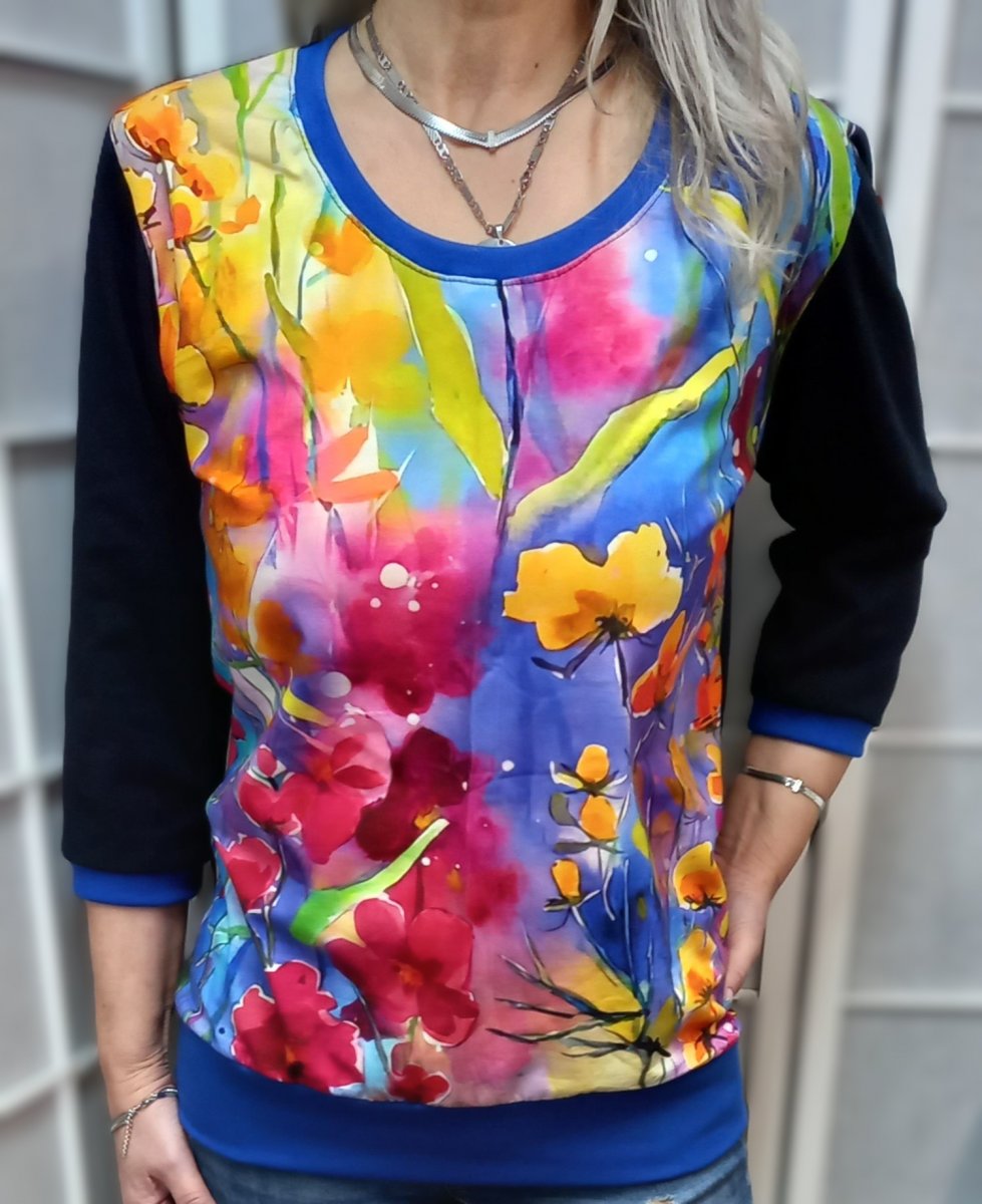 Tričko s 3/4 rukávem - barevné léto (bavlna)