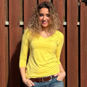 Tričko zdvojené žluté