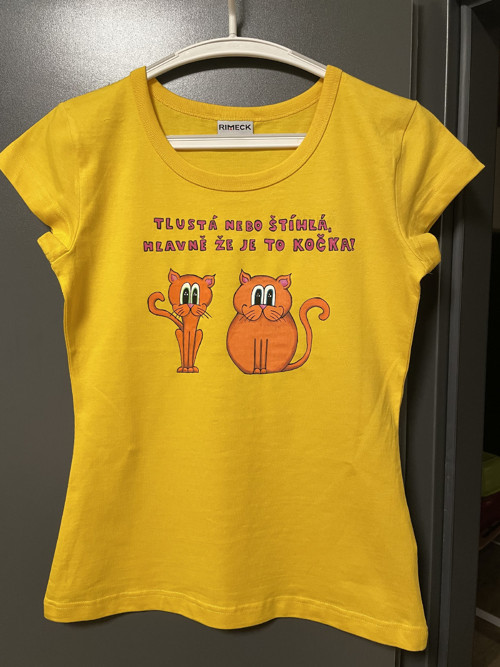Ručně malované kočičí tričko