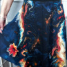 Půlkolová sukně - sasanka, velikost L/XL