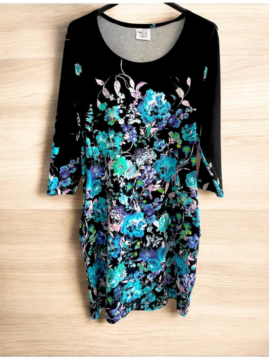 Dámské šaty viskoza květiny 3/4 r.