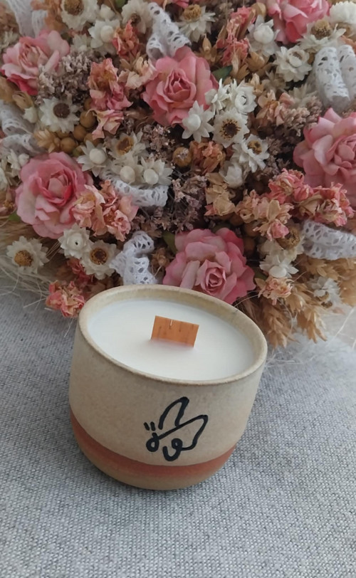 Svíčka hrníček motýlek