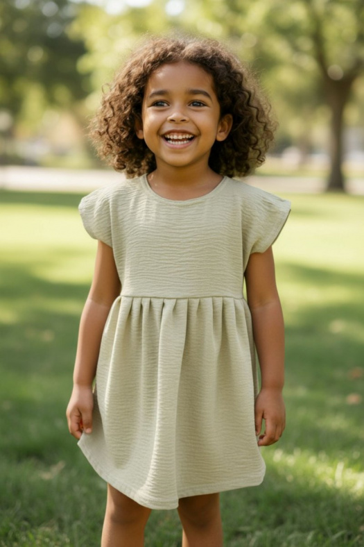 Dětské šaty kreš béžová 122