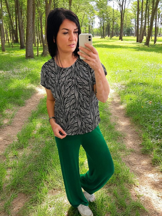 Dámská halenka černobílá 