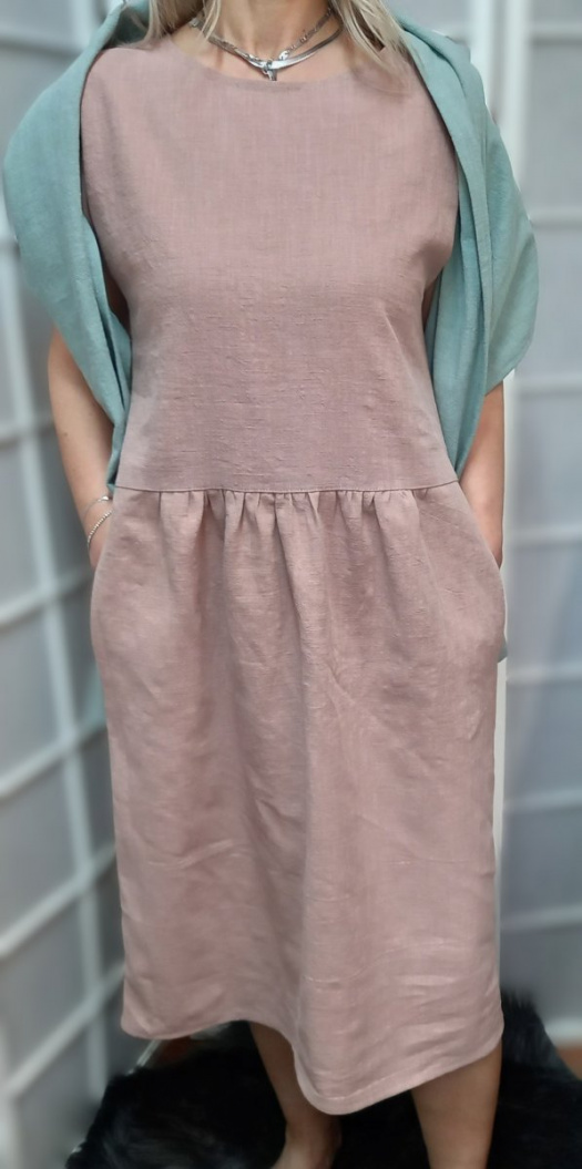 Šátek z přírodního lnu - barva mentolová ~ LETNÍ VÝPRODEJ ~
