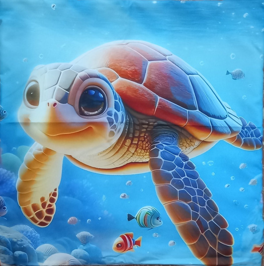Povlak na polštář - Veselá želva II.