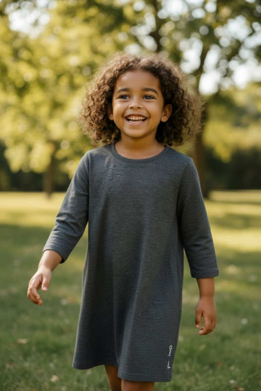 Dětské šaty šedé 122,128