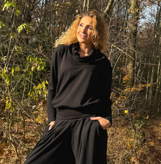 Rolák s pružným pasem černý