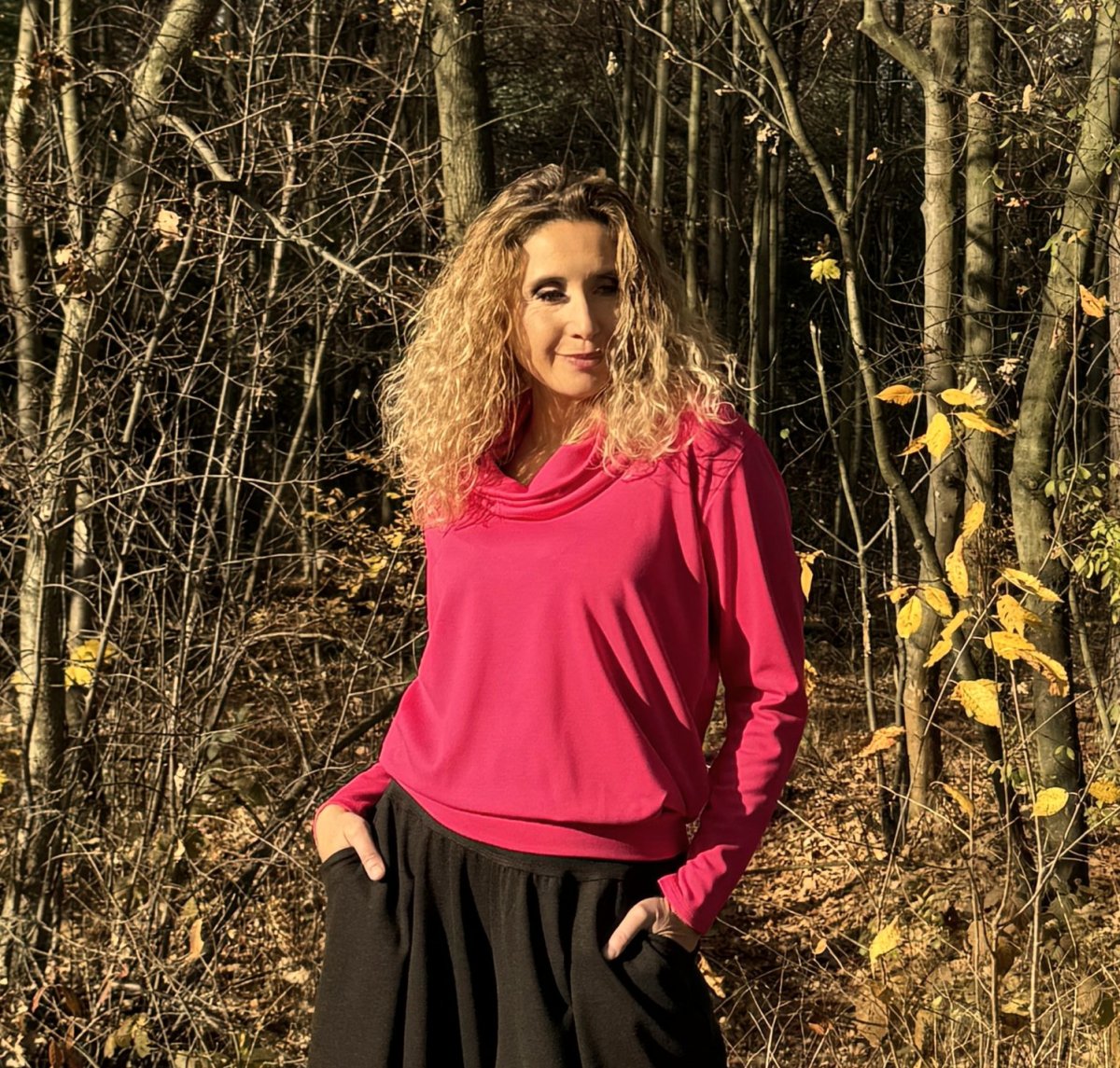 Rolák s pružným pasem cyklámen