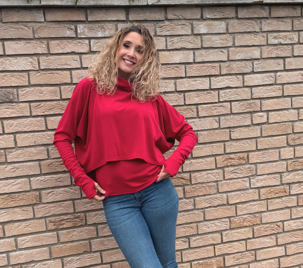 Červený volný rolák