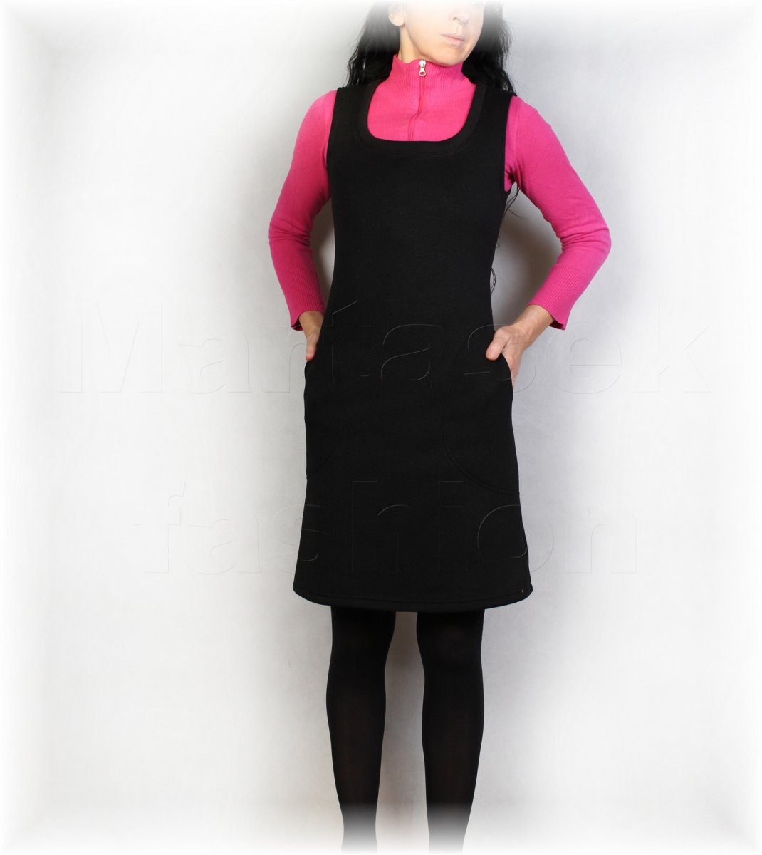 Šaty s kapsami-hřejivé (více barev)