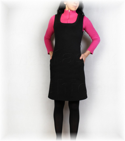 Šaty s kapsami-hřejivé (více barev)