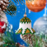 Vánoční ozdoba - zvoneček s trochou zlata