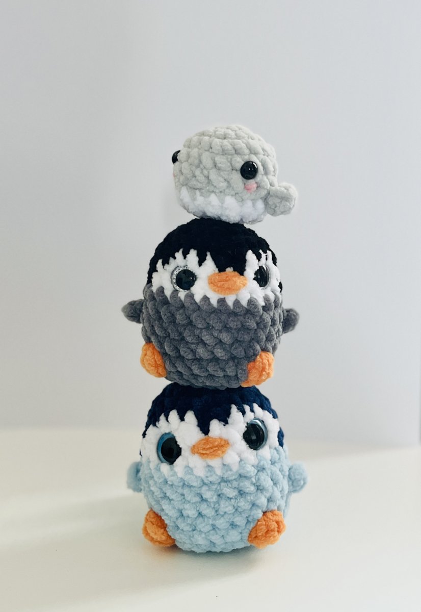 Měkoučcí háčkovaní tučňáčci s rybkou