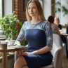 Dámské šaty Blue lístek - S/M