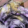 Šál fialkovo-černo-skořicový, 180x90 cm