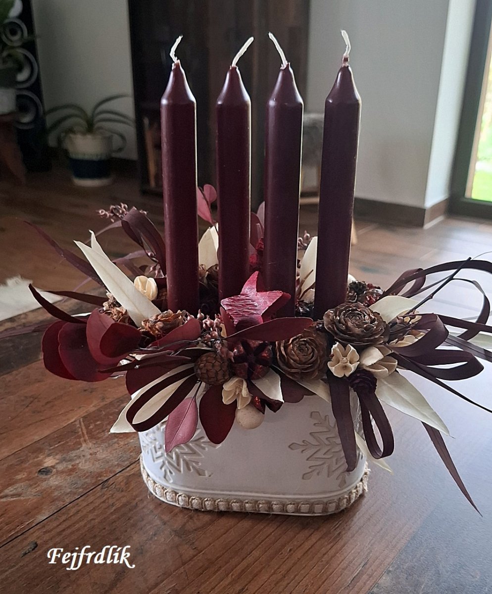 adventní svícen,, eukalyptová elegance,,