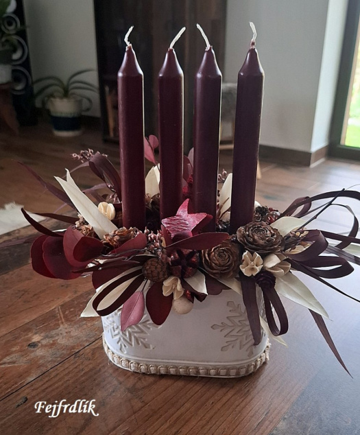 adventní svícen,, eukalyptová elegance,,