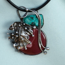 Rosa - jaspis mookait, chrysokol