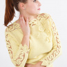 Žlutý svetřík s flanderskou krajkou  890005