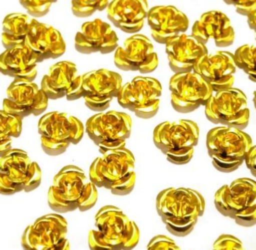 Kovová růžička 10 mm - 10 ks