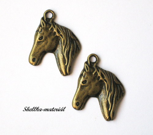 1625.Kůň-hlava/ 25x20mm/ 2 kusy