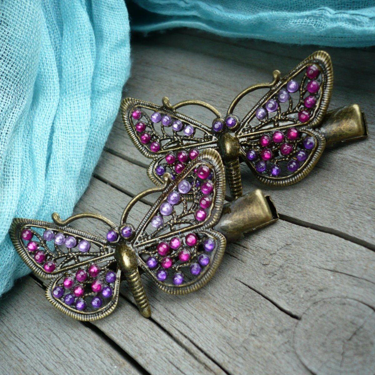 Paví očka - sponka