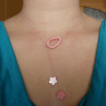 Růžový perleťový náhrdelník