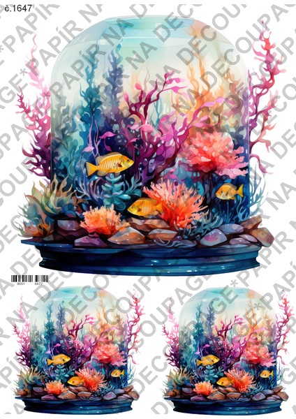 Soft papír A4 pro tvoření - Akvarijní ryby - KBS1647