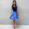Modré šatičky pro Barbie