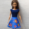 Modré šatičky pro Barbie