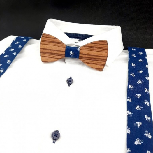 Elegantný Set Motýlik a Traky v Námornickej Modrej 