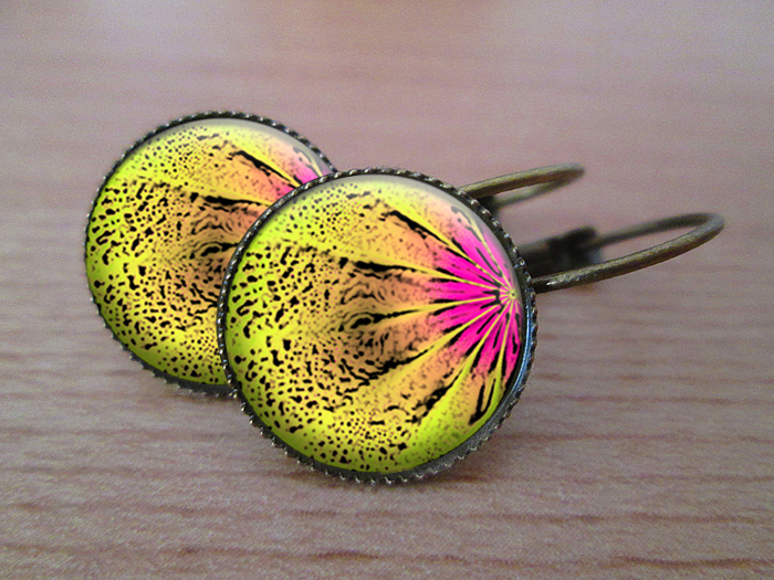 VINTAGE VISACÍ NÁUŠNICE - Z rajské zahrady