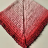 Šátek-pléd háčkovaný "Srdečná červená" 
