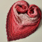 Šátek-pléd háčkovaný "Srdečná červená" 