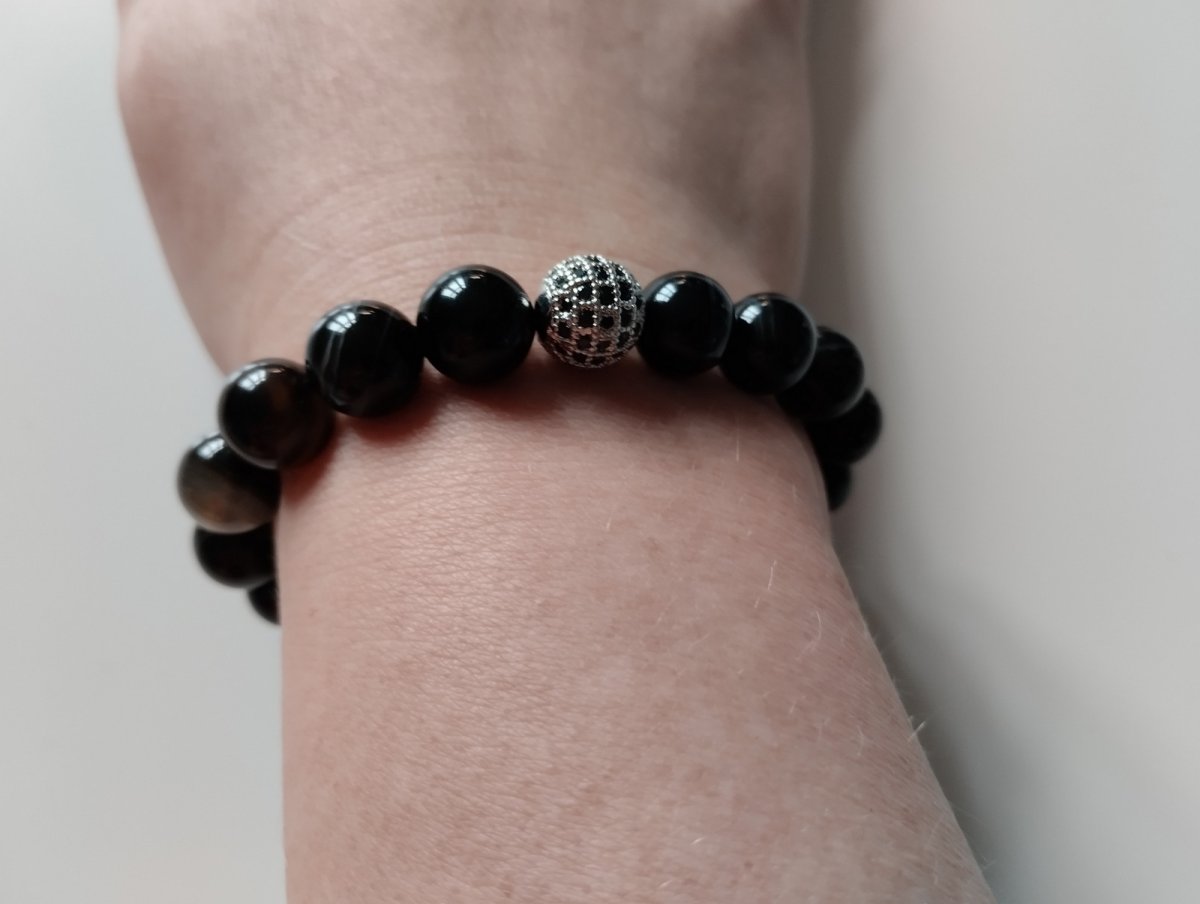 Náramek z minerálu achát pruhovaný