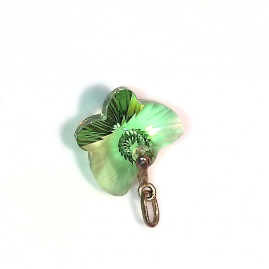 Ag, přívěsek, stříbro, motýl, peridot ligt