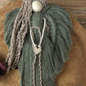 Macramé andělka v boho stylu - zelená ( sage ).