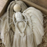 Macramé andělka v boho stylu v dárkovém setu - krémová ( natural ).