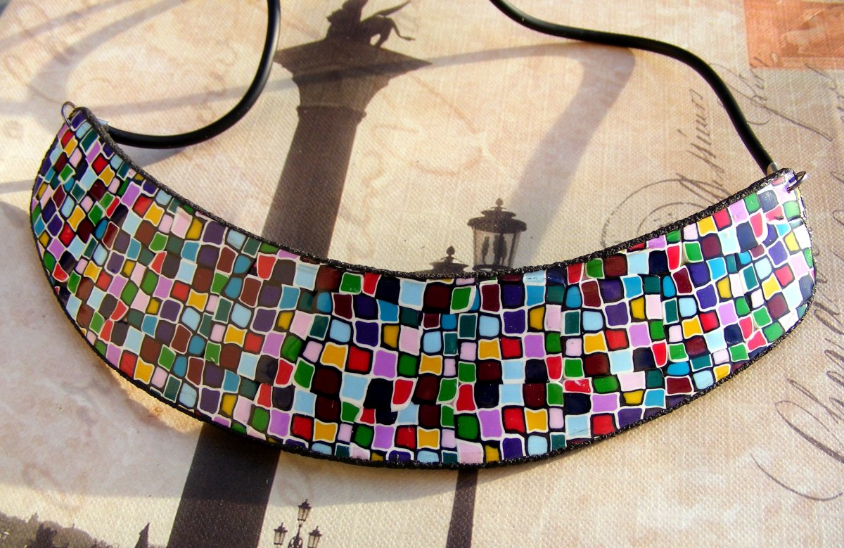 Fimo náhrdelník - kostky,kostky,kostičky