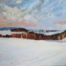 Obraz - Zimní krajina nad Navarovem, 30x60 cm 