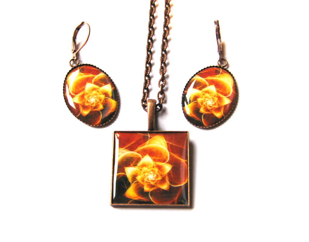 Ohnivé květy - fraktál