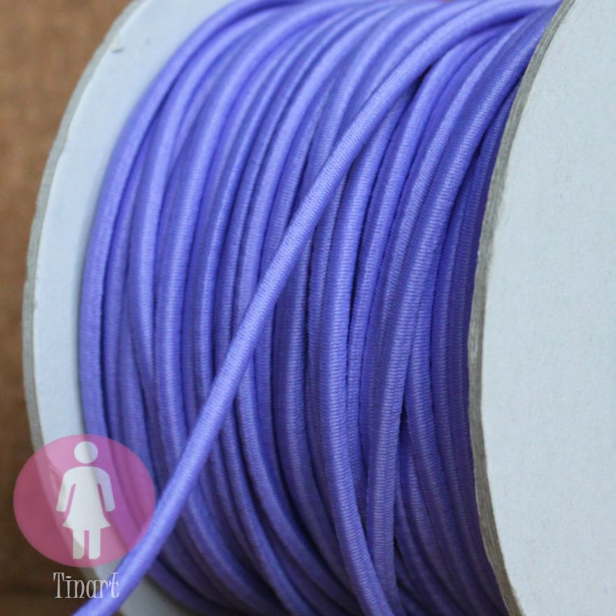Pruženka/gumička: 2 metry x Ø 3 mm - Parmská fialová