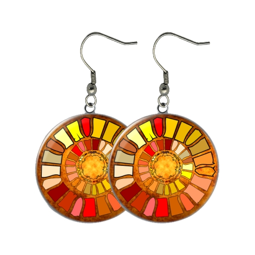 Slunce - visací náušnice - antialergické