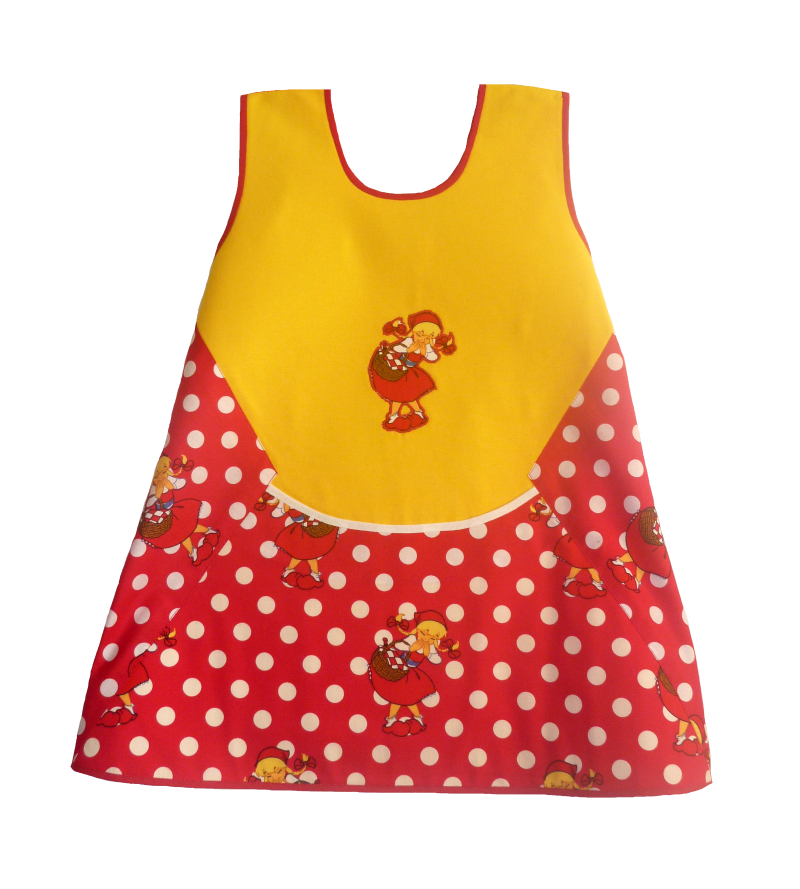 Zástěrka Karkulky s kapsou