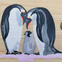 Stolička s tučňáky